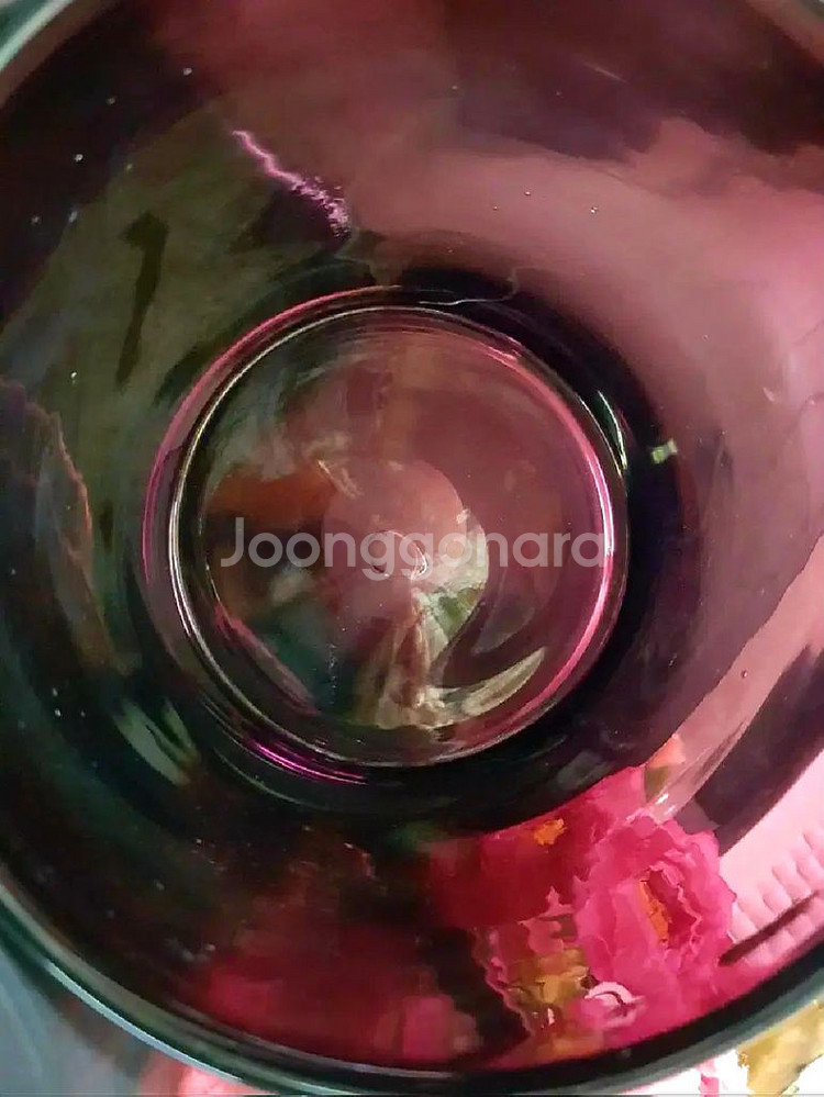 통유리화병 버건디크리스탈 미사용--4