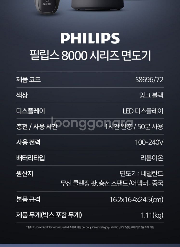필립스 SkinIQ 8000시리즈 S8696/72--2
