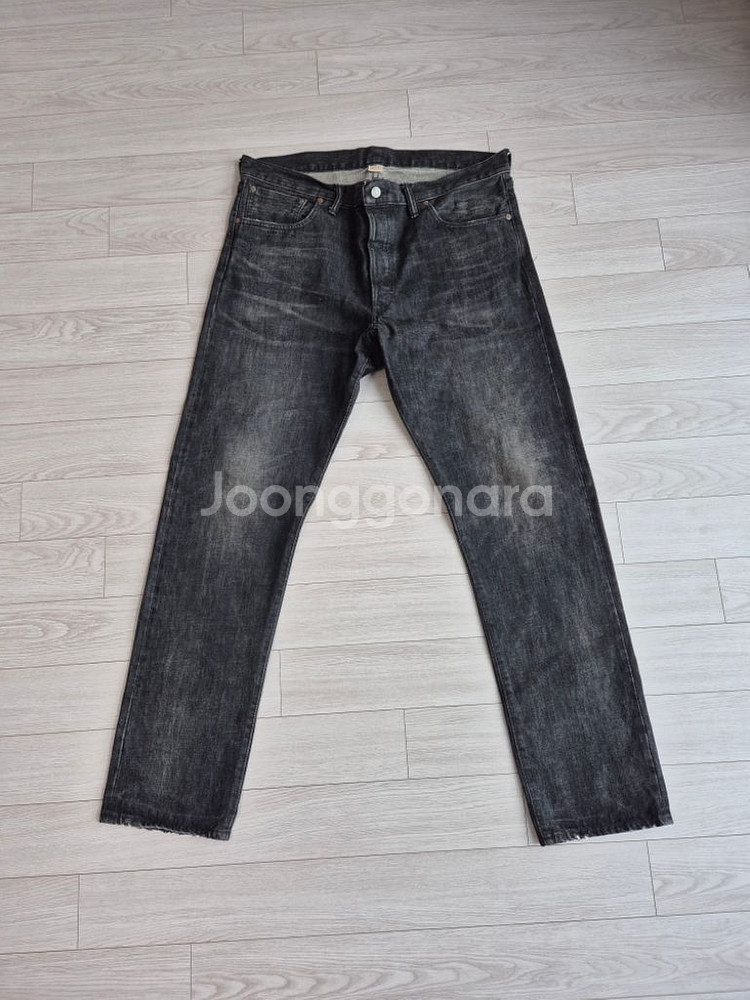 [38x32] RRL 셀비지 데님팬츠 블랙 슬림내로우--0