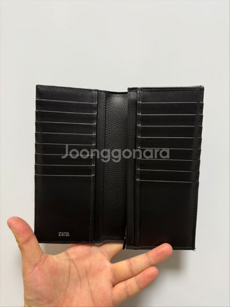 새상품급)디올 새들 버티컬 장지갑--5