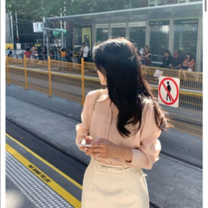 나흐트 Spring collar blouse 핑크sie