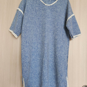 나나엘 트위드 연청반팔원피스