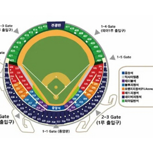 5/5 두산 vs LG 1,3루 외야 통로 4연석판매