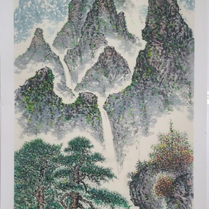 황영준, 금강기슭의 청송, 130x65cm, 1992년