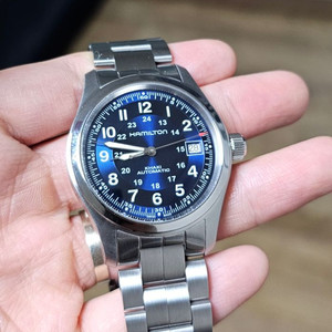 해밀턴 카키필드 청판 38mm