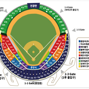 5/5 두산베어스 LG트윈스 3루 오렌지석 2연석
