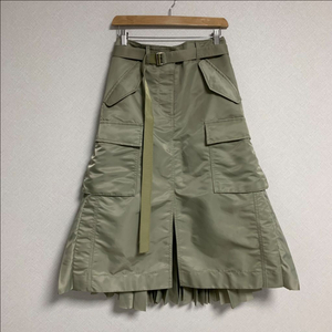 23SS 사카이 벨티드 백 플리츠 스커트 (새상품)