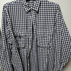 소프터 깅엄 체크 네이비 XL