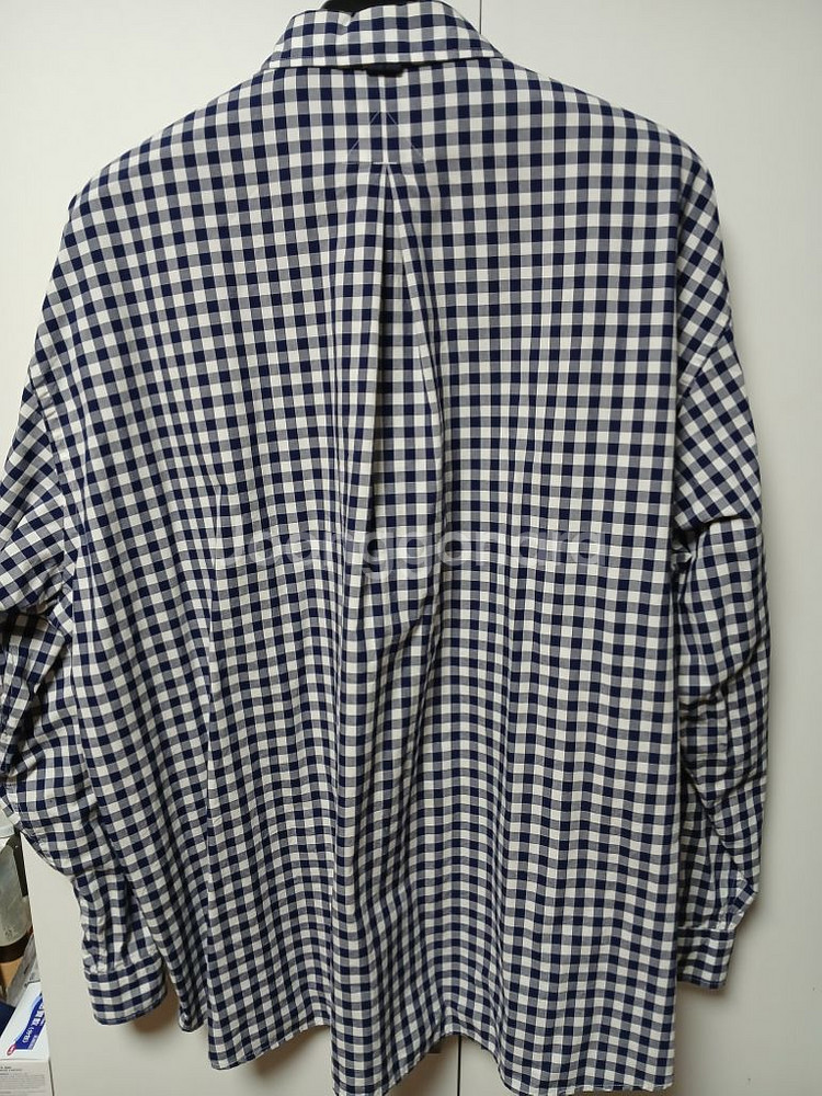 소프터 깅엄 체크 네이비 XL--1