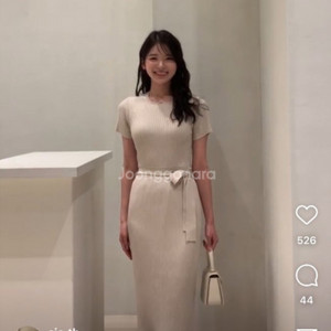 시에 에이프런 랩 원피스 소이베이지 s