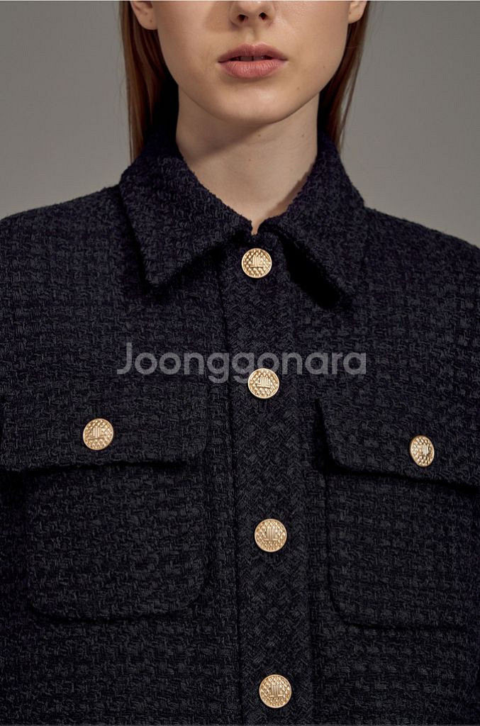 랑방 부클 트위드크롭 자켓 82(정가105만원)--0