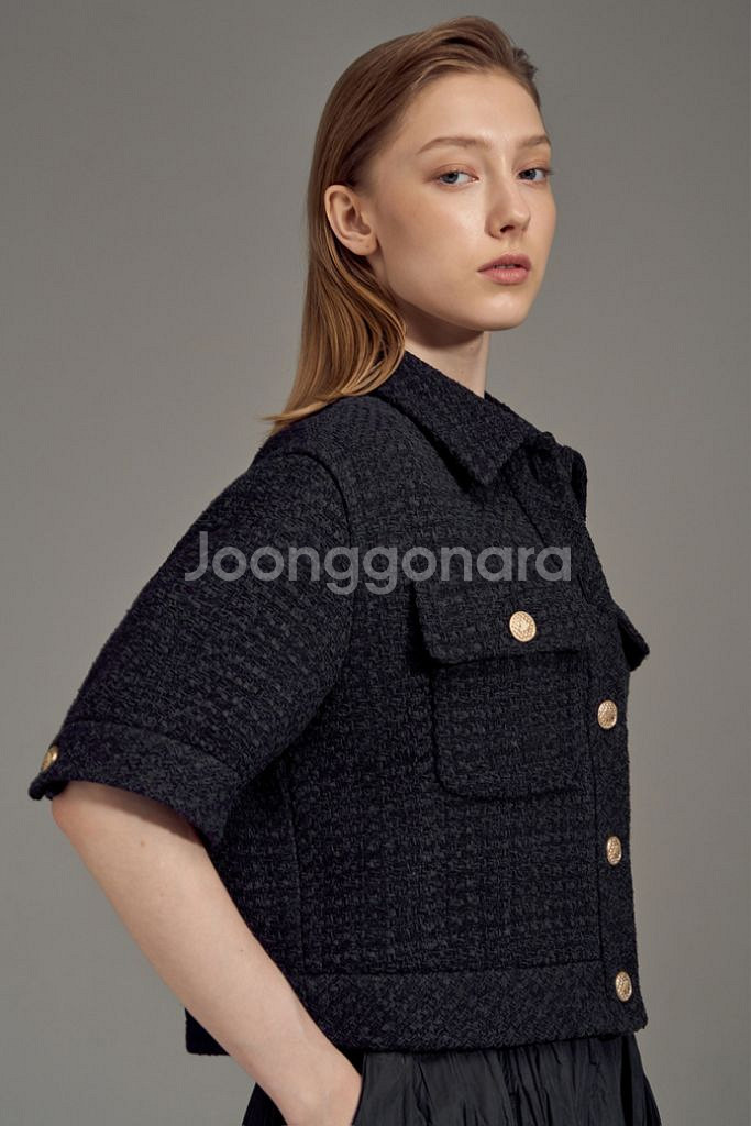 랑방 부클 트위드크롭 자켓 82(정가105만원)--2