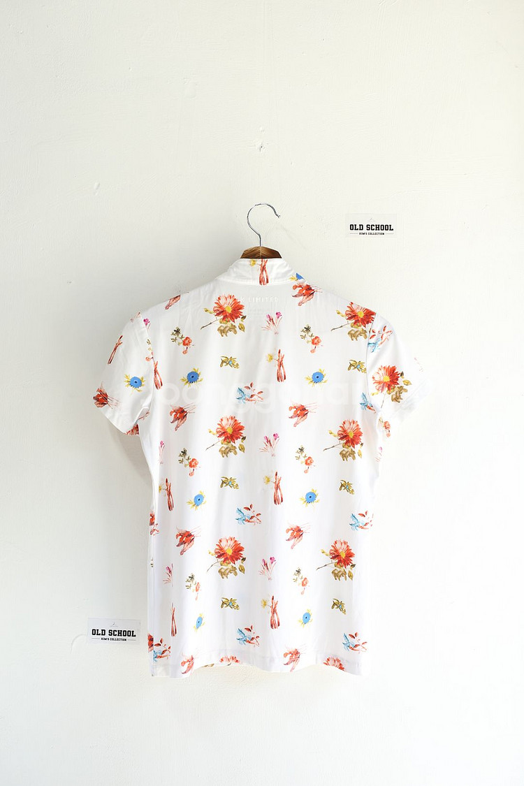 밀레 플라워 프린트 반팔티셔츠 90사이즈--3