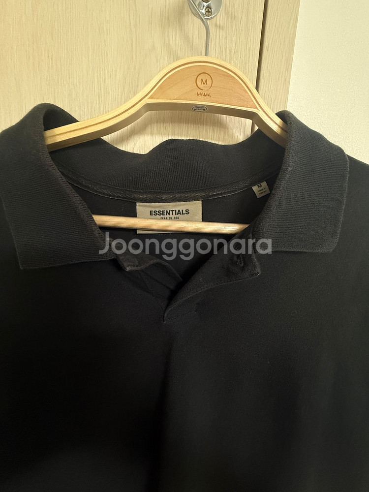 [M]에센셜 숏슬리브 폴로 블랙--1