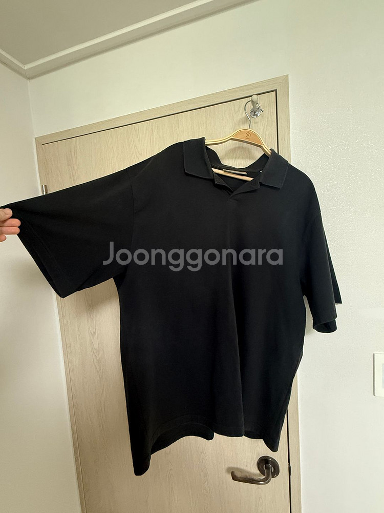 [M]에센셜 숏슬리브 폴로 블랙--2