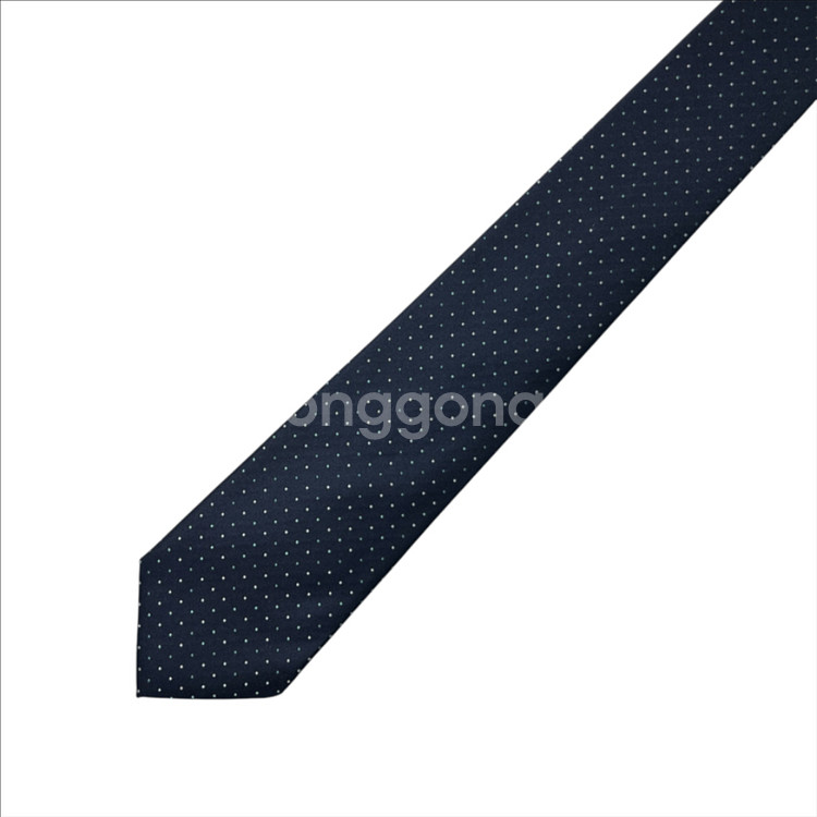 명품 캘빈클라인 넥타이 8cm 네이비 컬러 도트 패턴--0