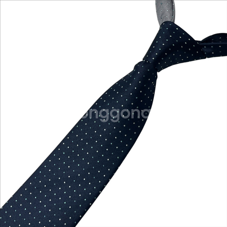 명품 캘빈클라인 넥타이 8cm 네이비 컬러 도트 패턴--6