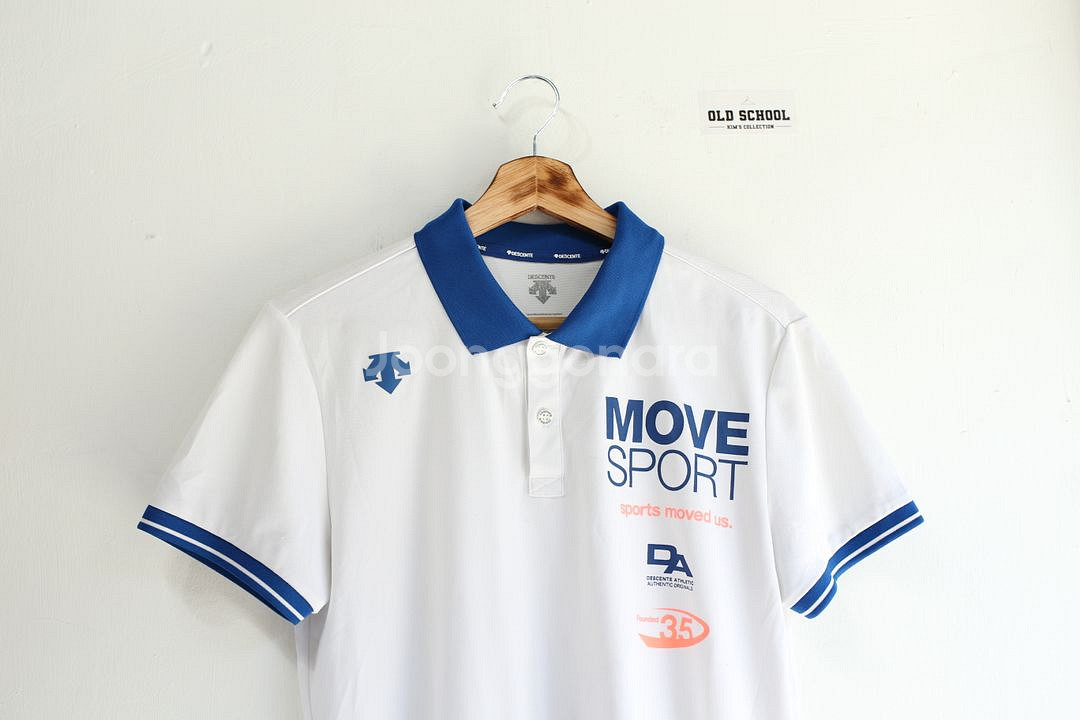 데상트 반팔 화이트티셔츠 95사이즈--1