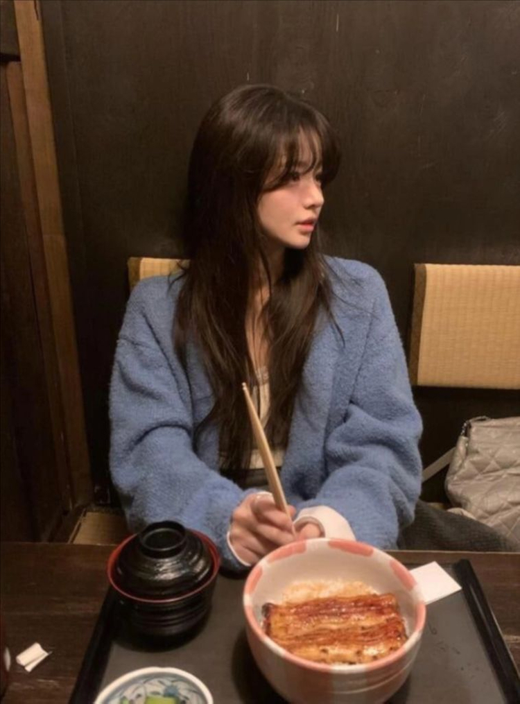 modo 샵모도 버니 부클 가디건 블루 이미지