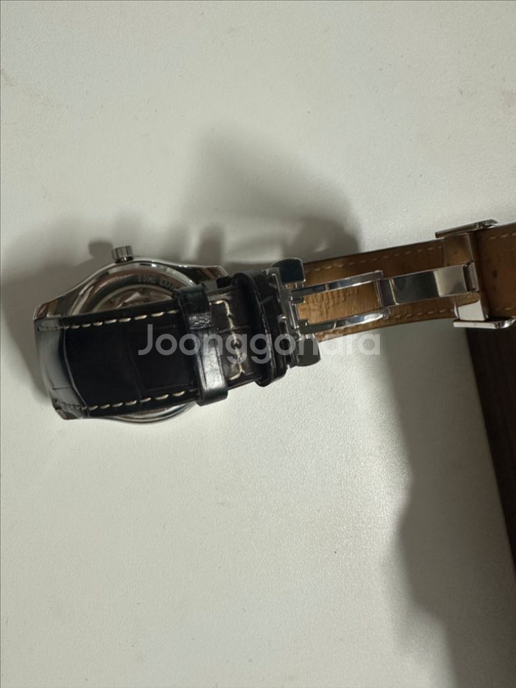 론진 브라운 레더 스트랩 21mm--3