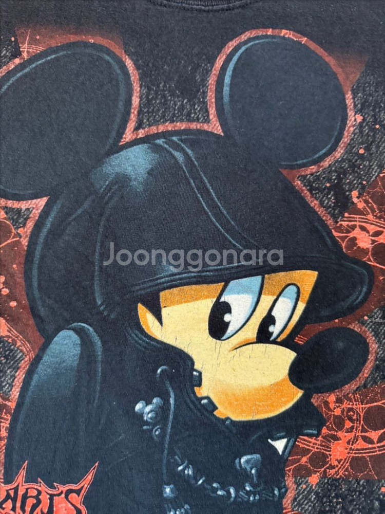 레어 Kingdom Hearts 미키프린트 티셔츠 M--6