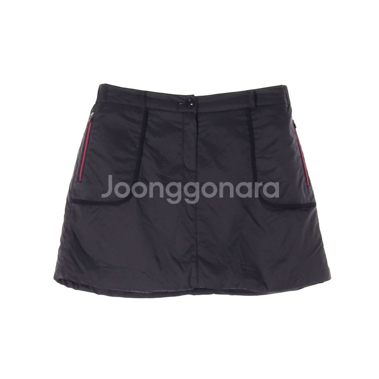 [S]라일앤스콧 블랙 골프 밴딩 패딩 미니 스커트--0