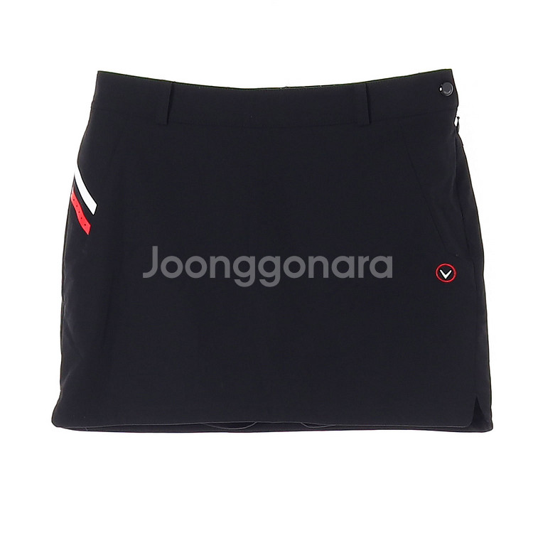 [S]캘러웨이 골프 블랙 스커트 치마바지 레드 스티치--0