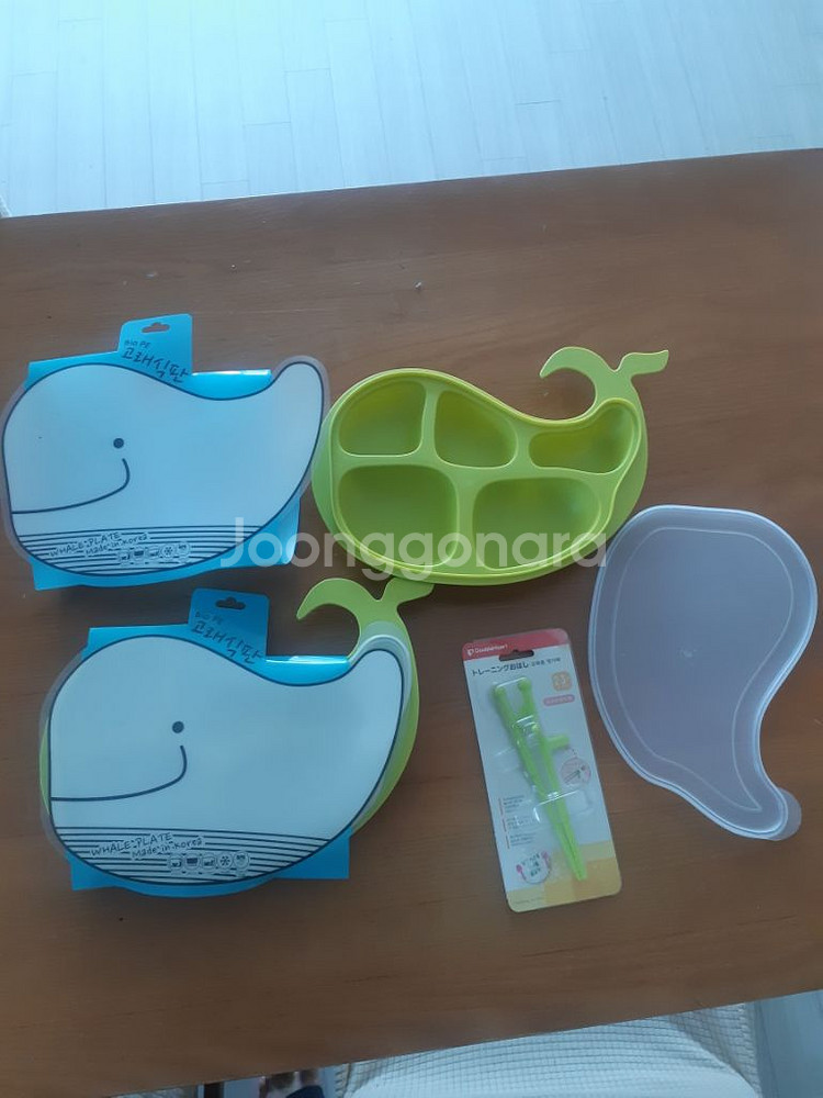 고래식판 ㆍ더블하트 젓가락--0