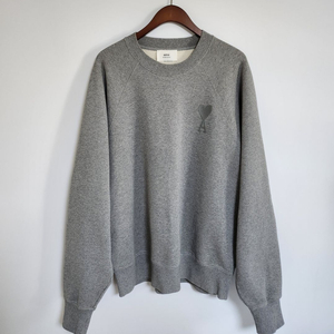 XXL 아미 그레이 빅하트 자수 남성 맨투맨 USW00 이미지