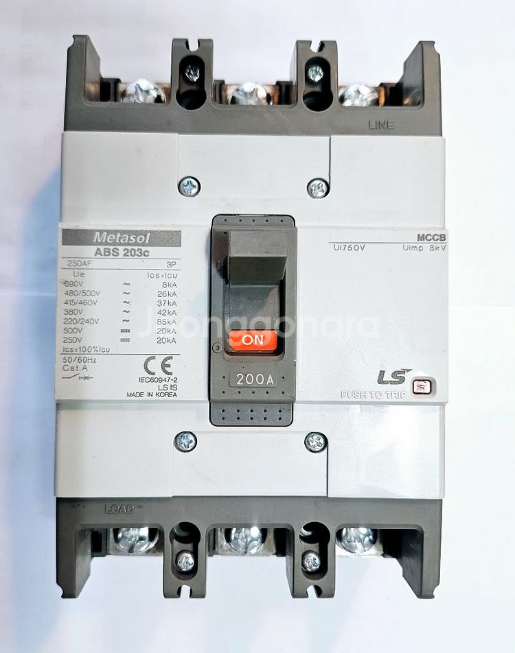 LS 배선차단기 mccb ABS203c 200A--0