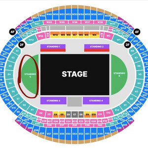 칸예 콘서트 스탠팅 GA 2