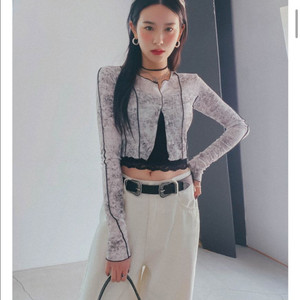 타이다이 크롭 가디건