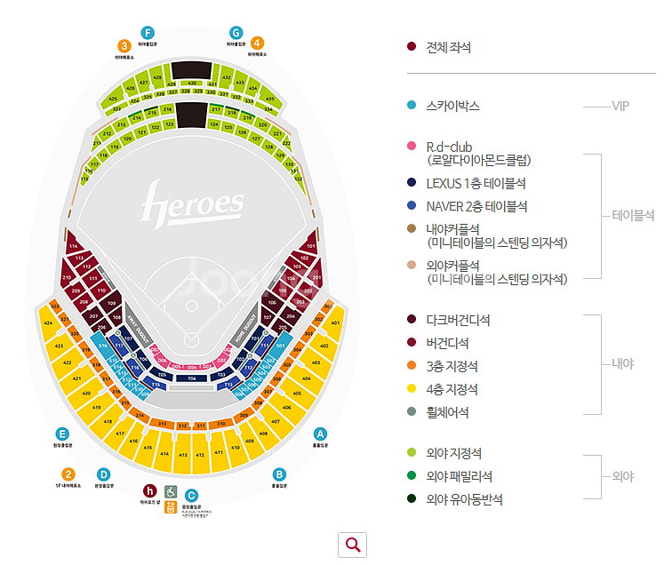 5.6.(화) 기아 키움 1루 4층 외야 단석(통로)--1