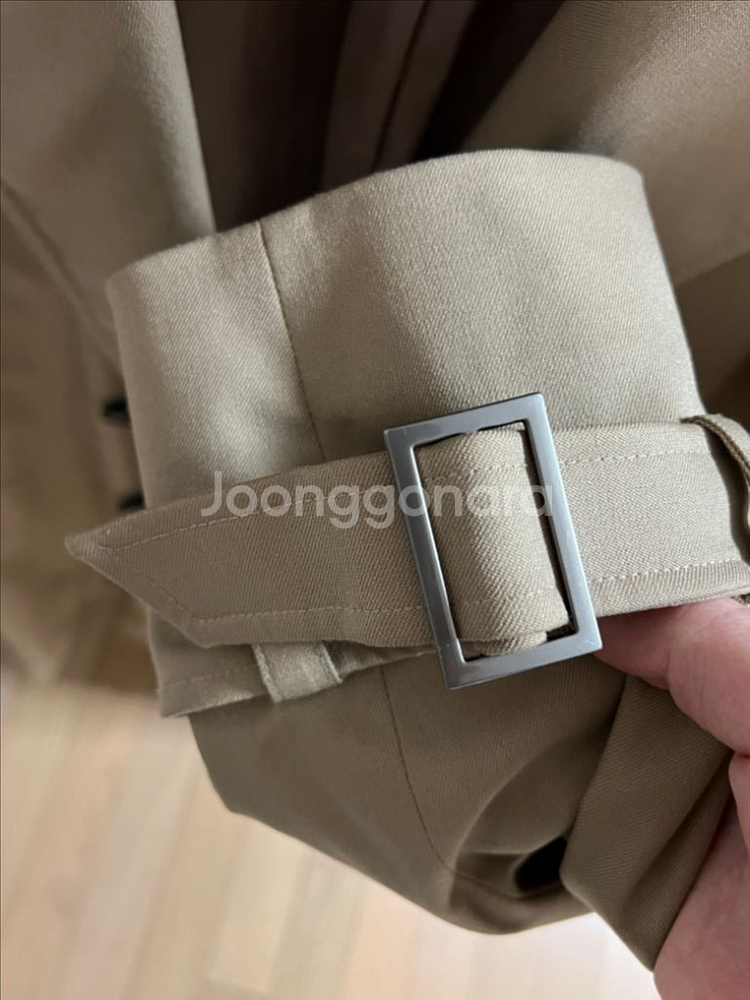 드로우핏 오버핏 울 트렌치코트 L--4