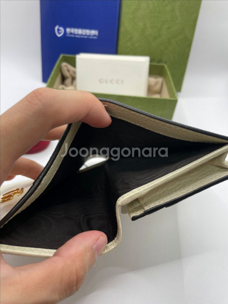 구찌 GG 마몽 카드 케이스 지갑 화이트 658610--6