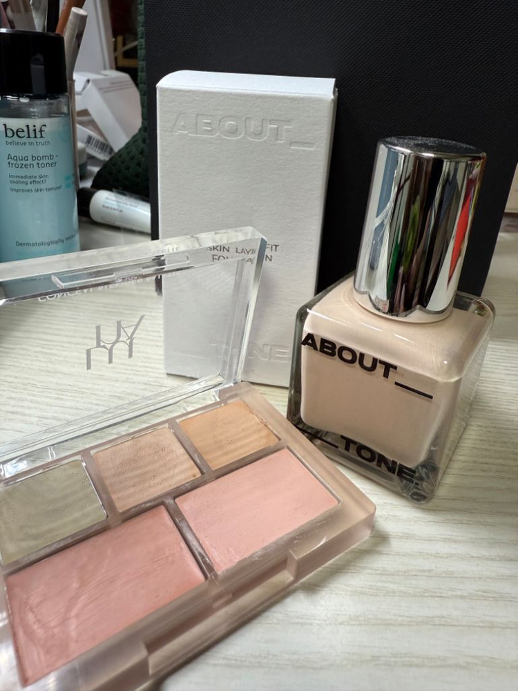 일괄)어바웃톤 파데/ 루나 컨실러 팔레트/라네즈 한정판--1