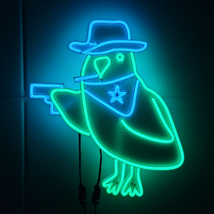 네온사인 앵무새 카우보이2 led 램프