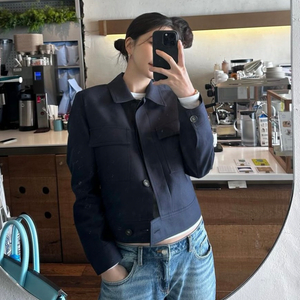 (ceeci) 더블 포켓 필드 자켓 네이비 한번 착용