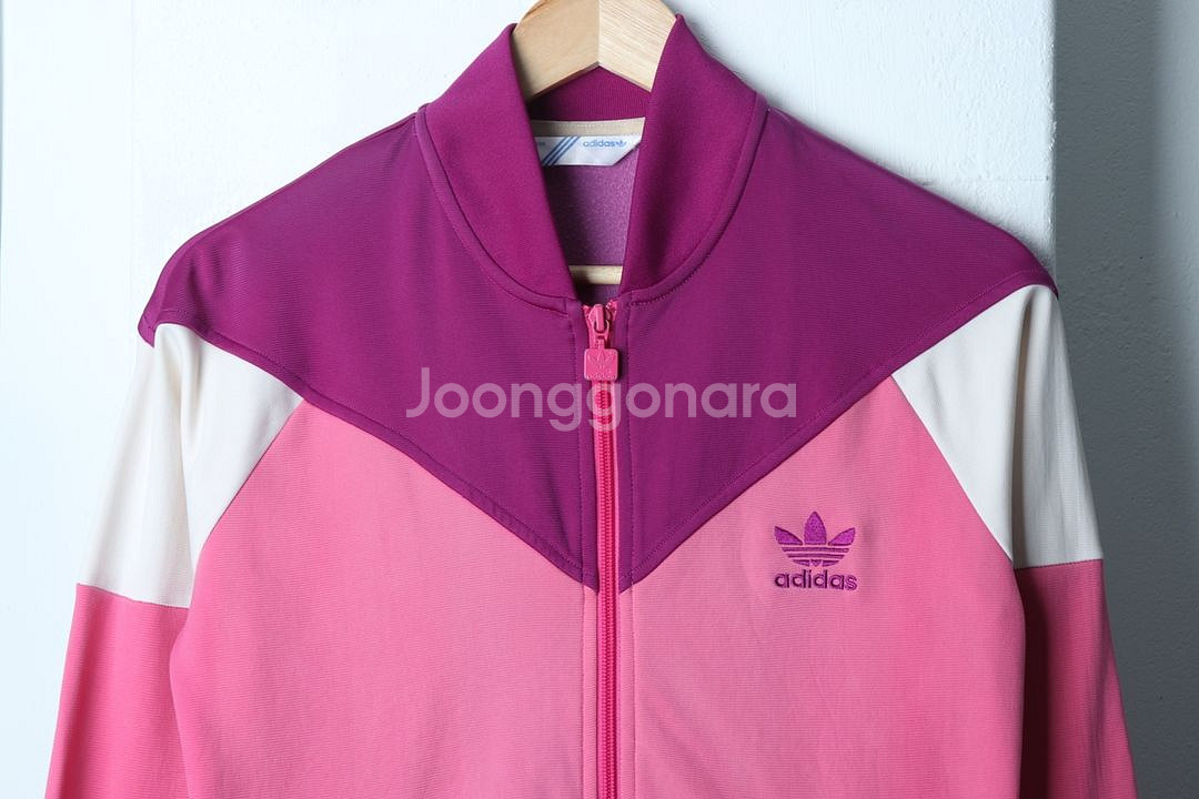 W(XL) 아디다스 집업져지 트랙탑 오리지널 핑크--1