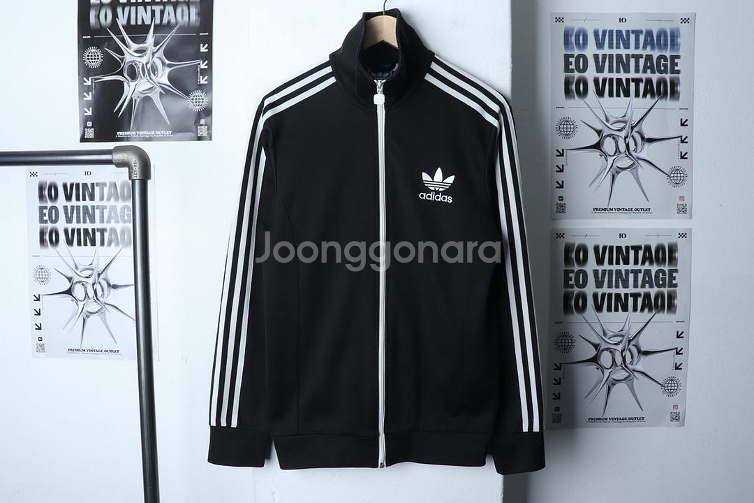 (L-XL) 아디다스 집업져지 트랙탑 유로파 검흰--0