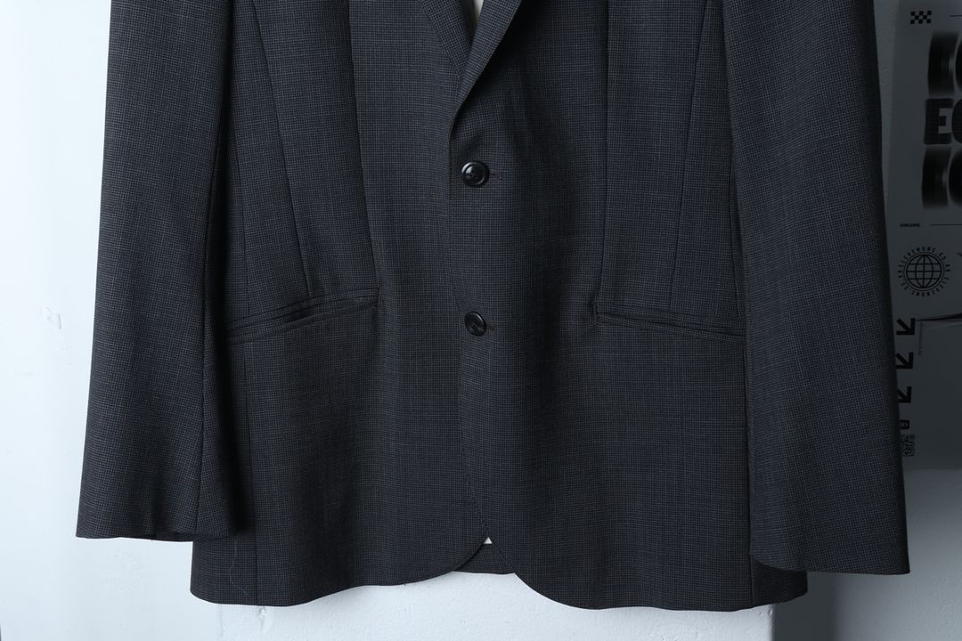 (M) 아르마니 정장 슈트 자켓 블레이저 그레이 체크 이미지