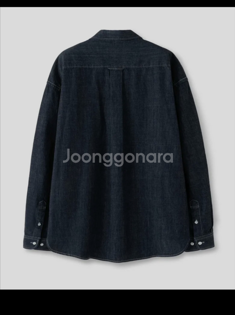 아노블리어 마레 워시드 데님 셔츠 [인디고]--2