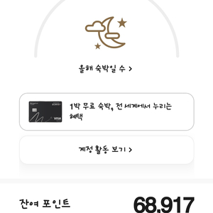 매리어트/메리어트 포인트 팝니다.(68,000 포인트)