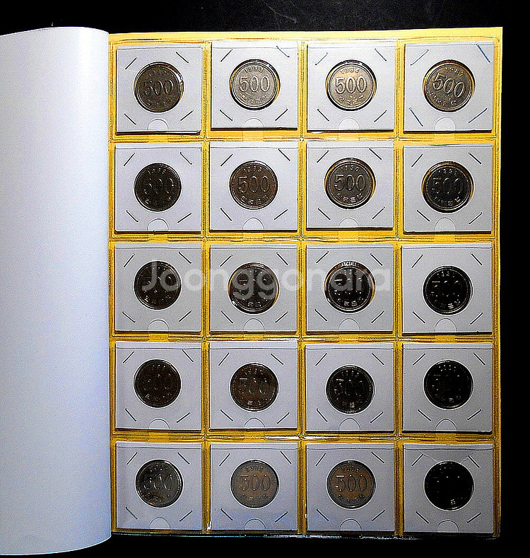 한국은행 500원 주화 1982년~2019년 총 35종--0