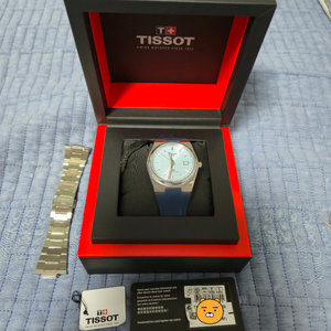 티쏘 prx 아이스블루 40mm 풀박스 팝니다.