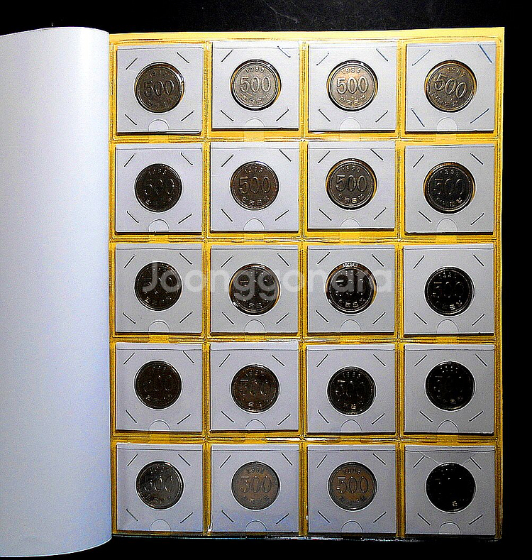 한국은행 500원 주화 1982년~2019년 총 34종--0