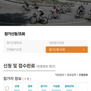 25년 설악 그란폰도 남자배번호 양도(가격내림)