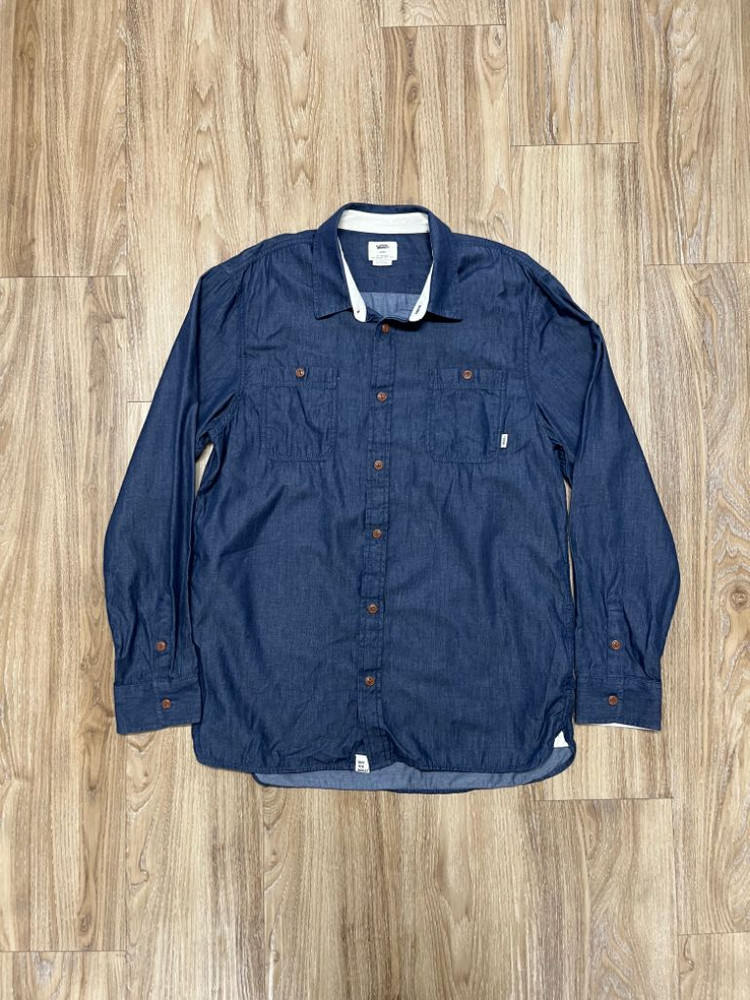 반스 데님 셔츠 M/L--5