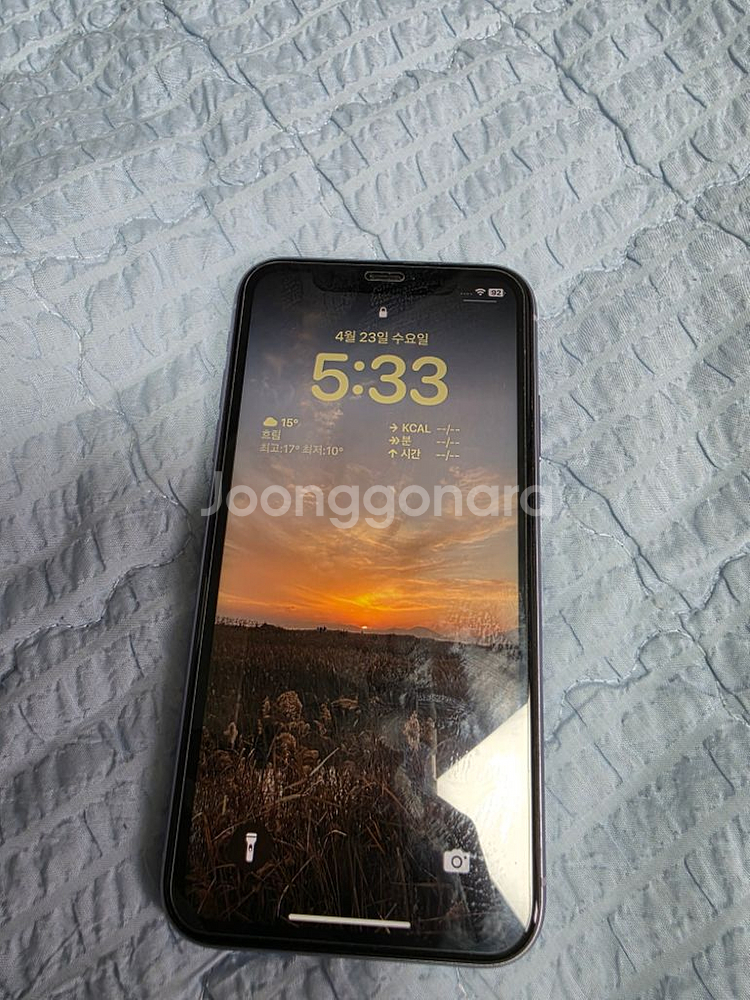 아이폰11 퍼플 128G 케이스와 강화유리필름 각 3개--7