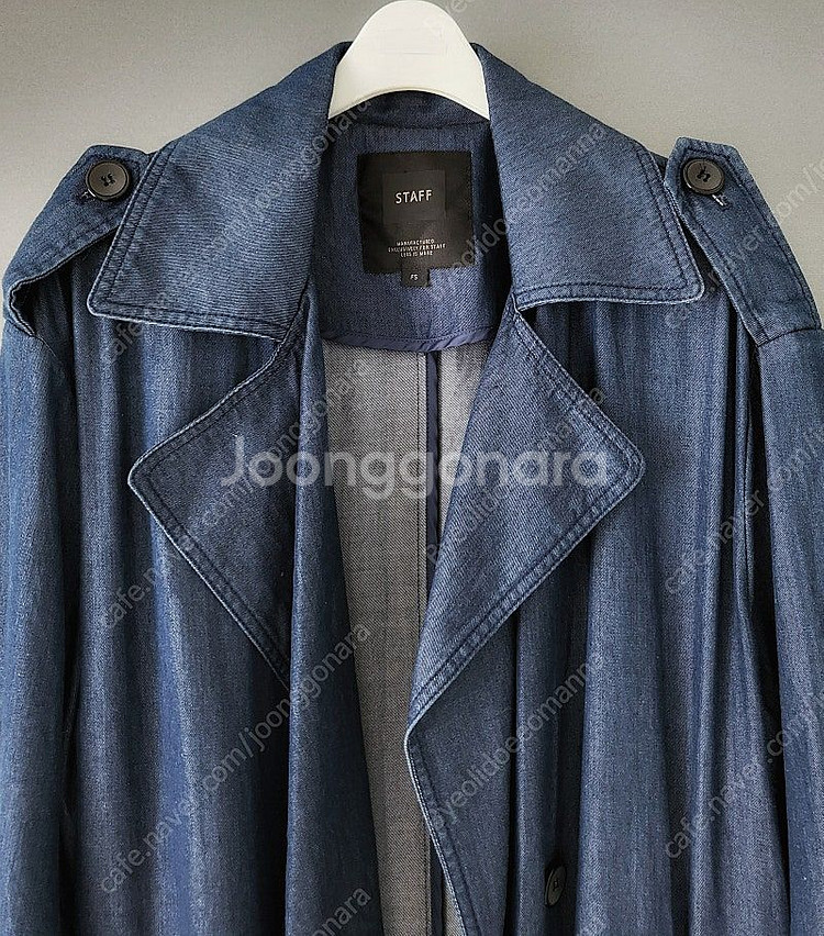 STAFF 스태프 데님 트렌치 롱코트 바바리 청자켓 F--6